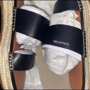 Authentic New Coach Franca Leather Espad Black size 6.5